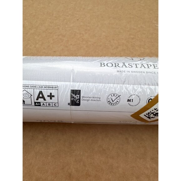 New Boråstapeter Vildvin Wallpaper Roll Stone Beige Leaf Neutral Retail $264 - Picture 7 of 12